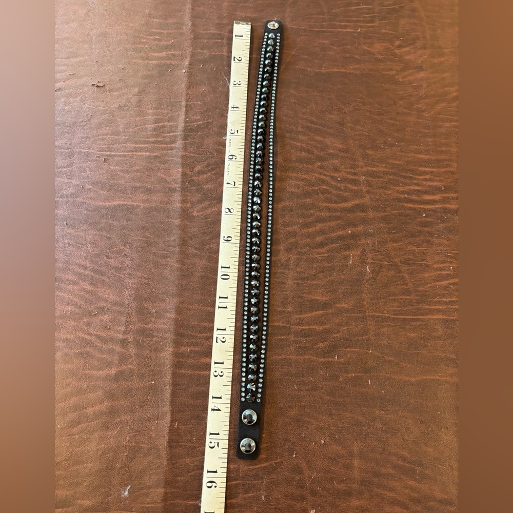 NIB-Swarovski Black Bracelet with Silver Accents